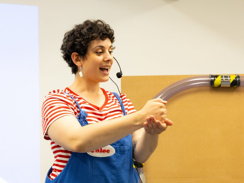 A learning facilitator delivering a class.